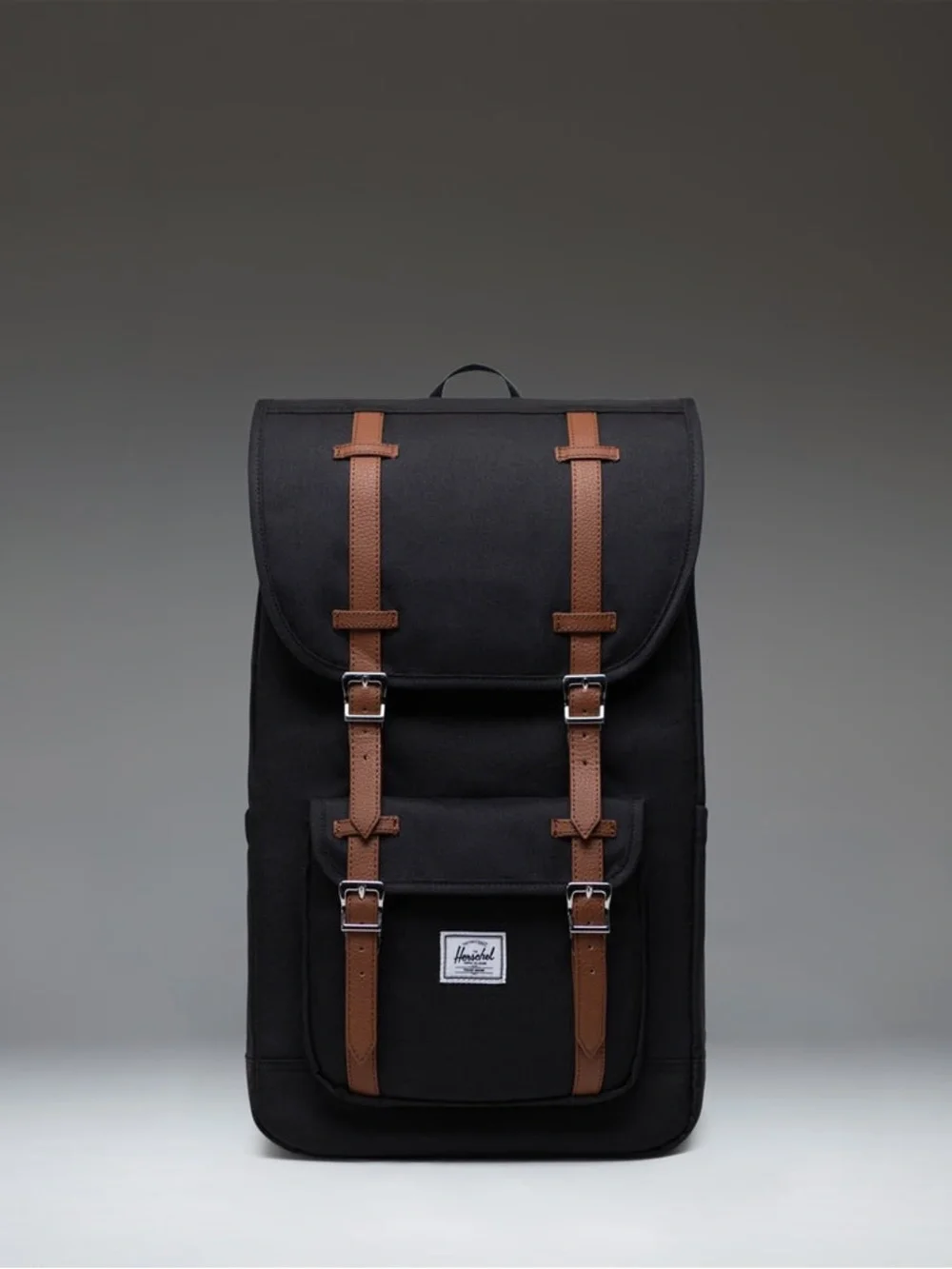 Herschel Supply Company Black Backpack with Brown Straps Xl tons of campartments